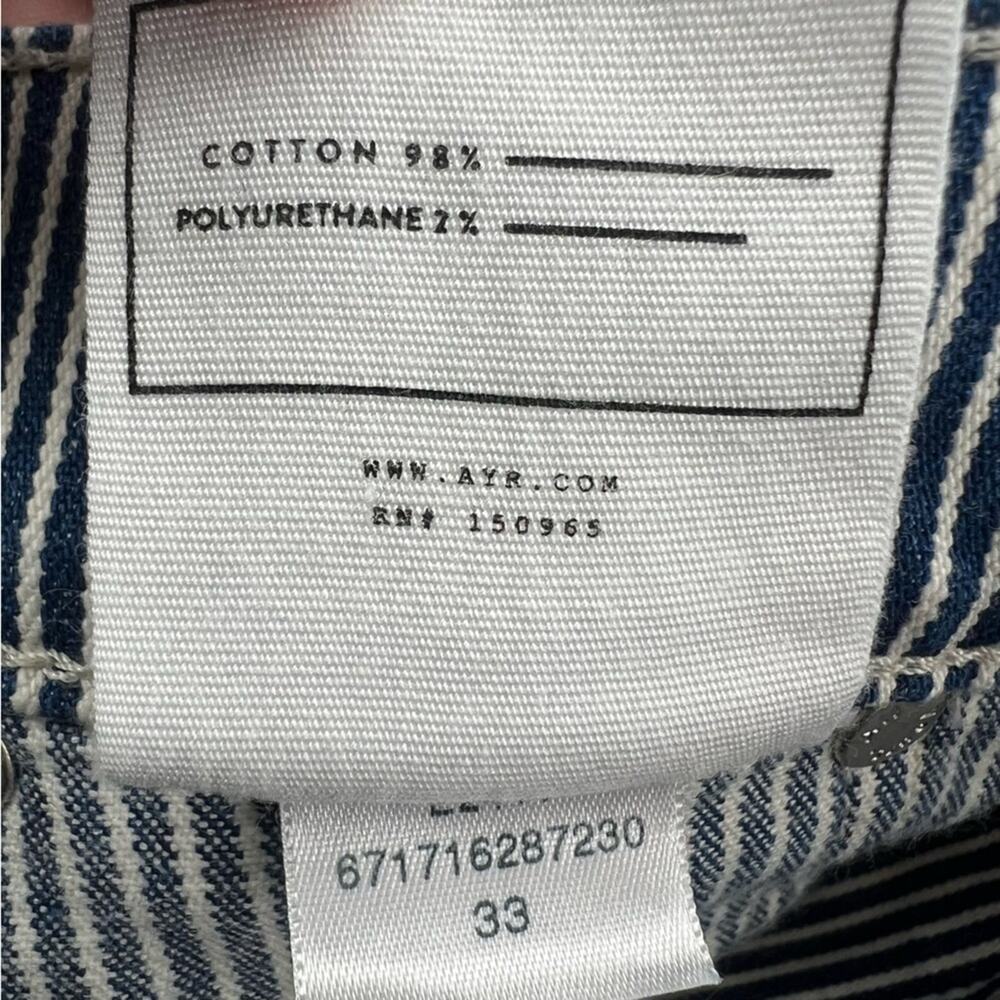 AYR The Studio Jeans in Hickory Stripe Size 33 - Picture 6 of 8